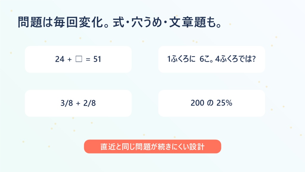 さんすうステップ 小学生の家庭学習・中学生の振り返り