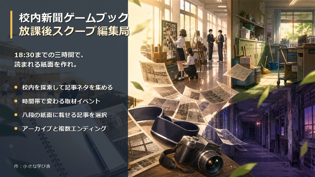 校内新聞ゲームブック ~放課後スクープ編集局~