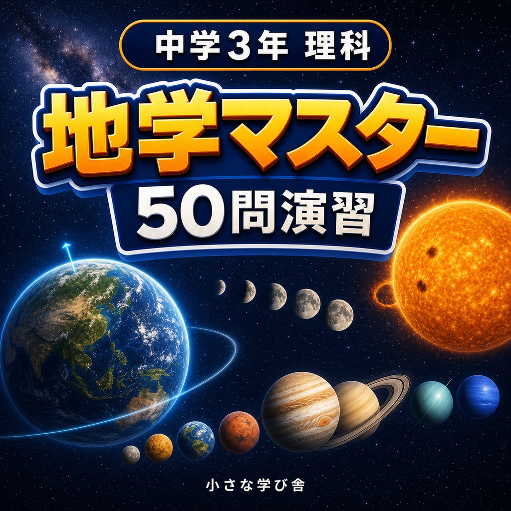 中学3年理科・地学マスター50問演習~ゲームで学ぶ地学基礎確認クイズ~