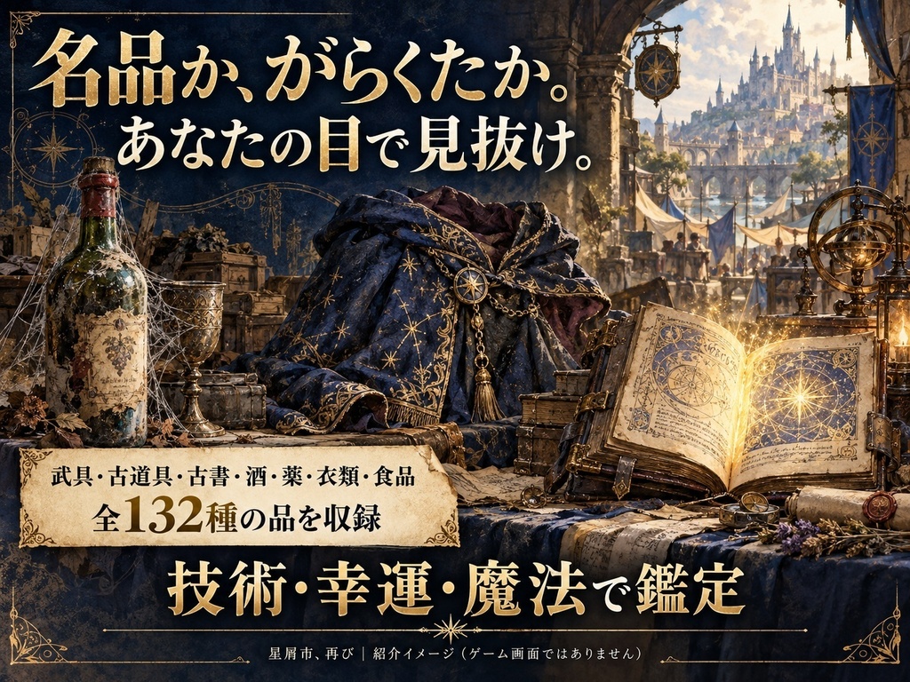 星屑市、再び ~目利きと依頼と競りのファンタジー・バザールRPG~