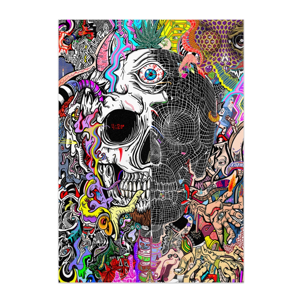 サイケデリックスカル　psychedelic skull