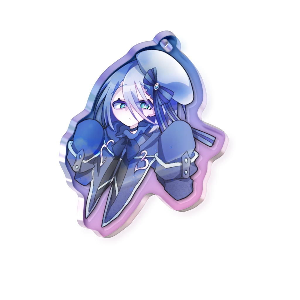 オーロラアクリルキーホルダー【アザミ】