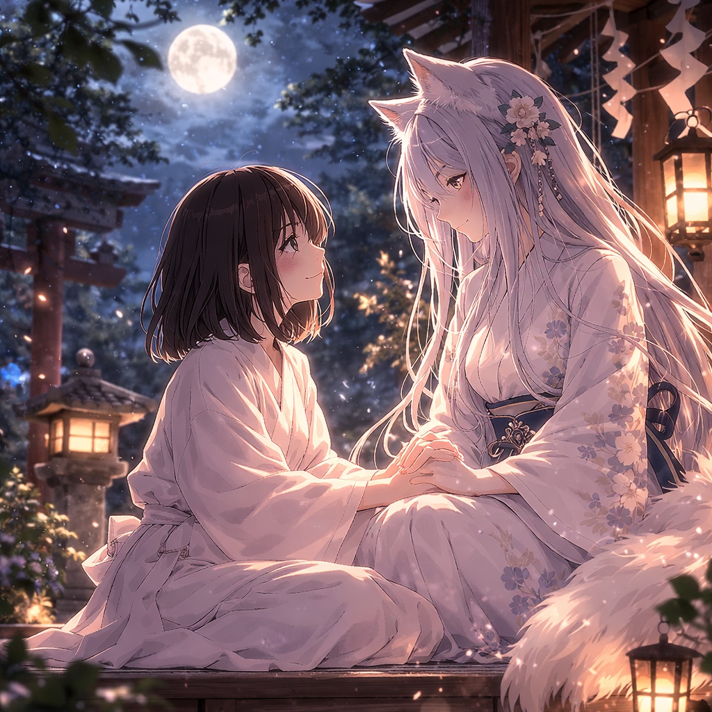 巫女と妖狐の平穏な一日