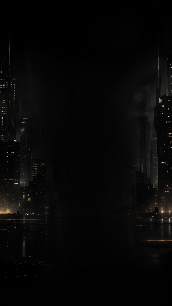 霧の中のサイバーパンク都市