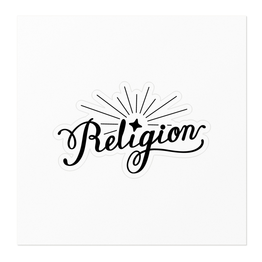 Religionロゴステッカー-黒