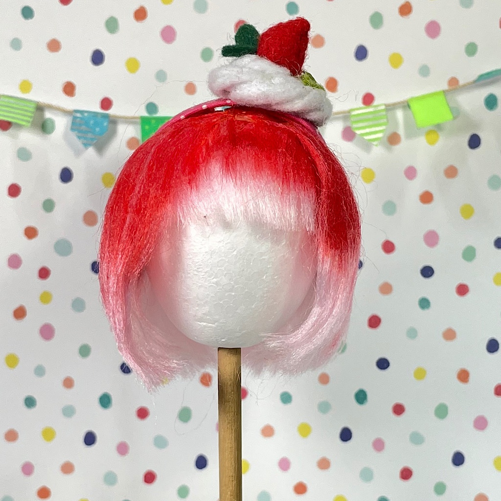 ねんどろいどかすたむへっど用ウィッグ　いちごミルク