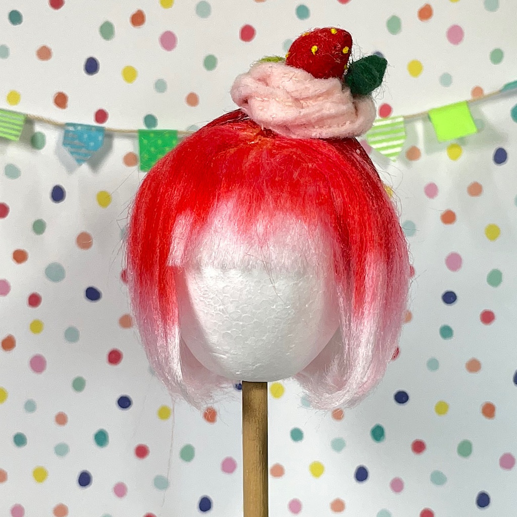 ねんどろいどかすたむへっど用ウィッグ　いちごシロップ