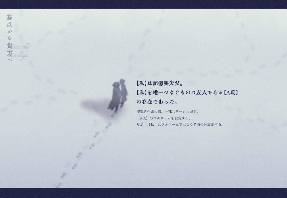 【COC6版】基点から貴方へ【ソロシナリオ/SPLL:E199256】