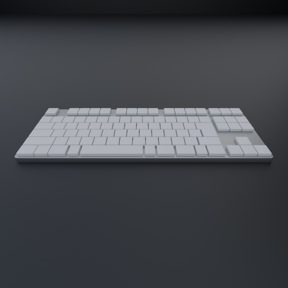 【¥100】キーボード 3Dモデル ローポリ版あり【VRChat/Blender】