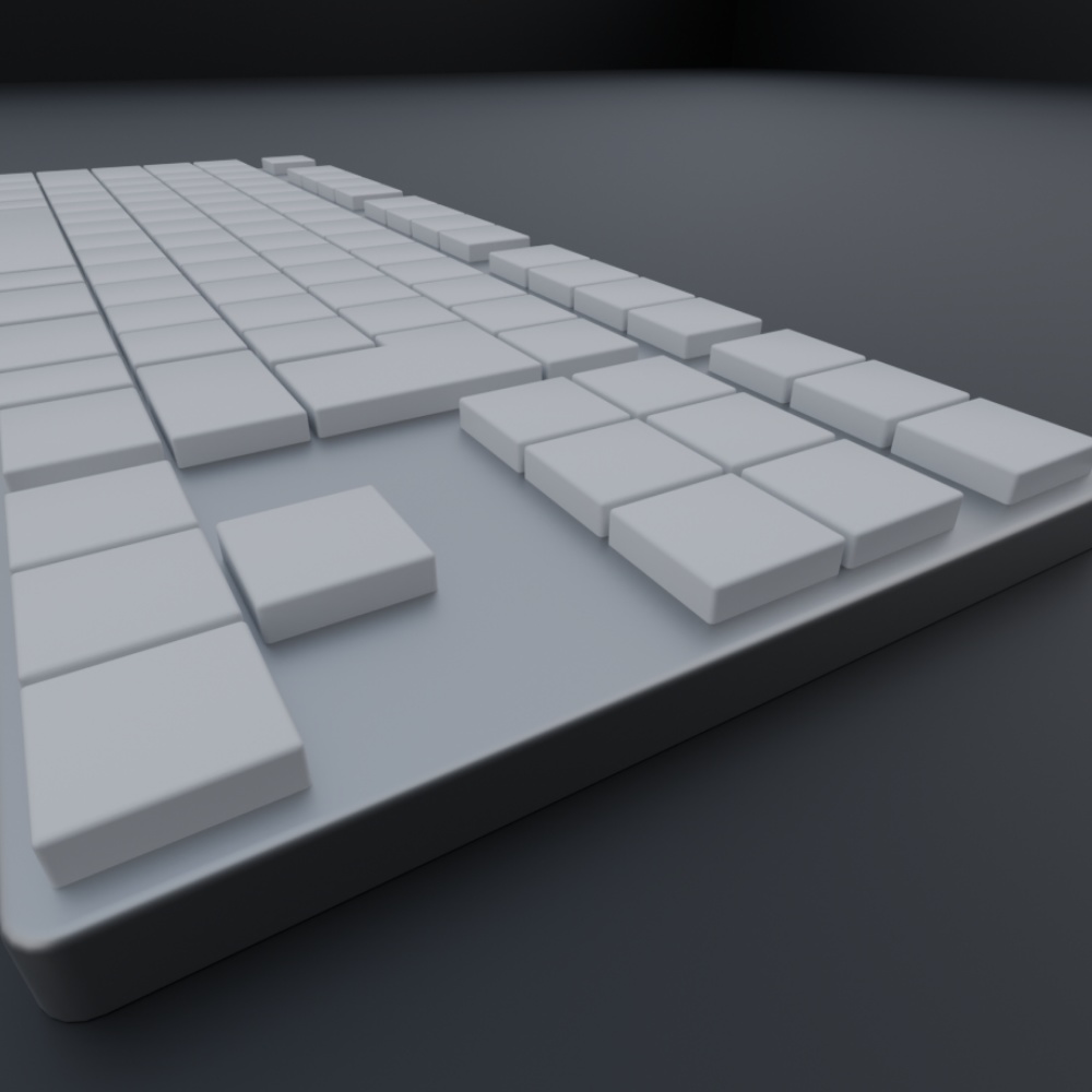 【¥100】キーボード 3Dモデル ローポリ版あり【VRChat/Blender】