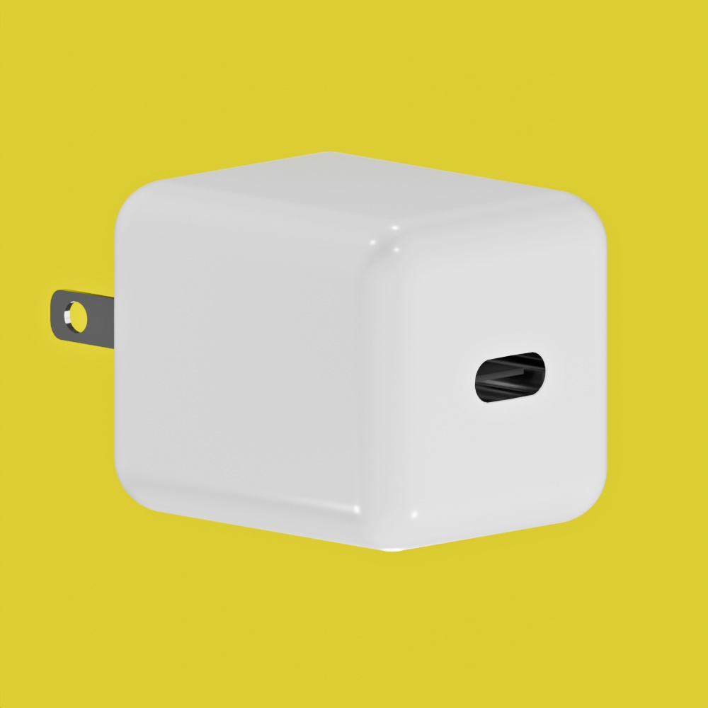 【¥100】充電器 3Dモデル Type-C コンセント【VRChat/Blender】