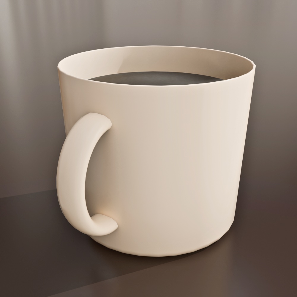 【¥100】マグカップ 3Dモデル コーヒー入り【VRChat/Blender】