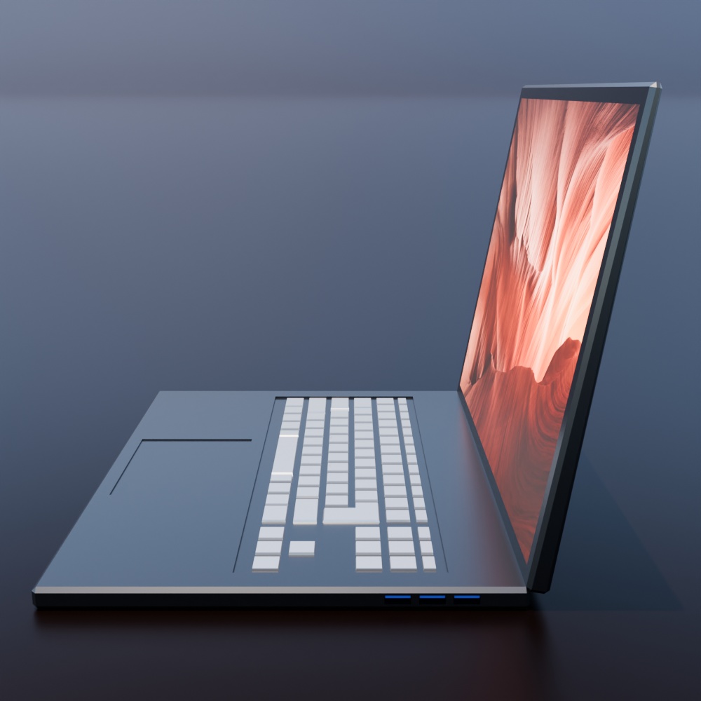 【¥100】ちょっとおしゃれなノートパソコン 3Dモデル パソコン【VRChat/Blender】