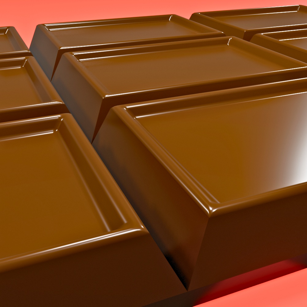【¥100】ポップな板チョコ 3Dモデル チョコレート【VRChat/Blender】