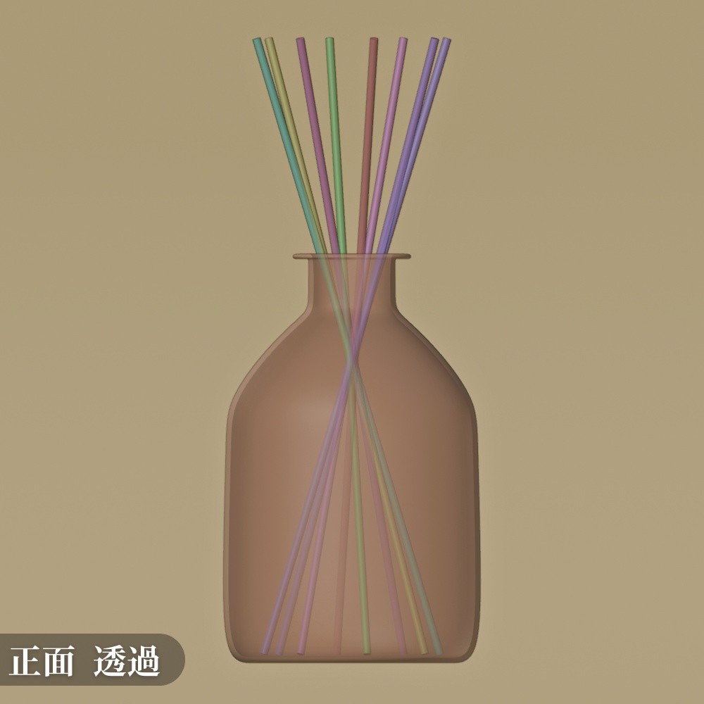 【¥100】シンプルなディフューザー リードディフューザー【VRChat/Blender】
