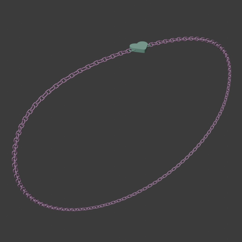 【¥100】ローポリのハート型ブレスレット 3Dモデル【VRChat/Blender】