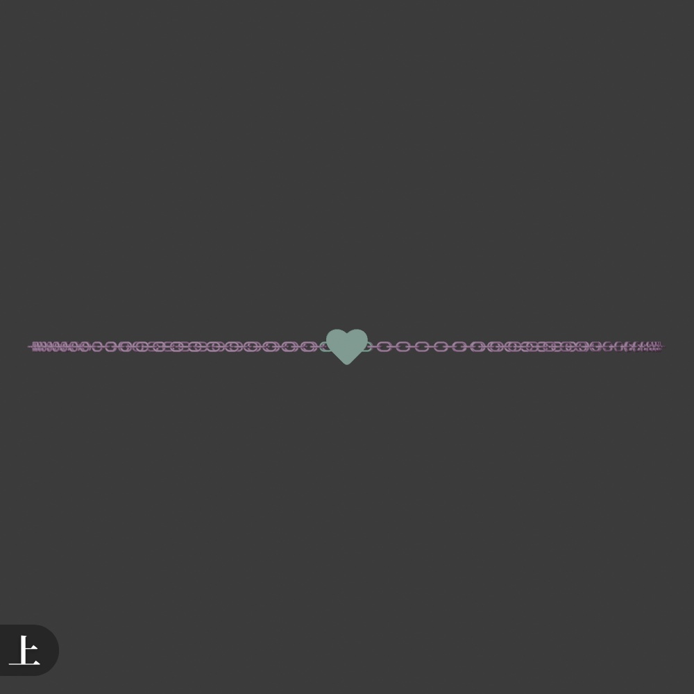 【¥100】ローポリのハート型ブレスレット 3Dモデル【VRChat/Blender】