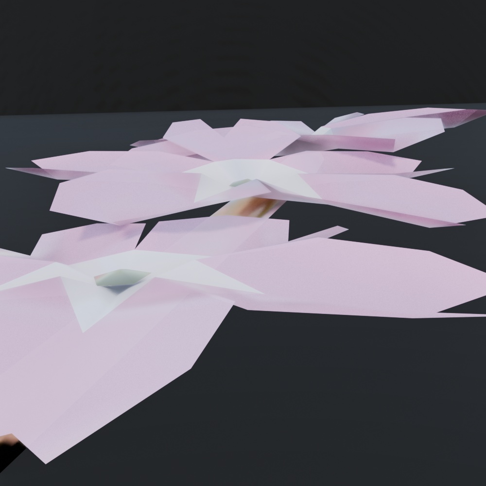 【春にぴったり!】桜のヘアピン 髪飾り ローポリ3Dモデル【Blender/VRChat】