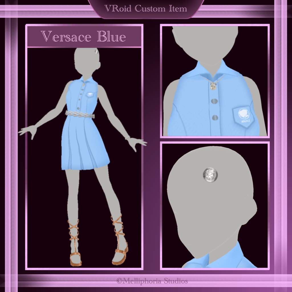 Versace Blue Outfit [Vroid]