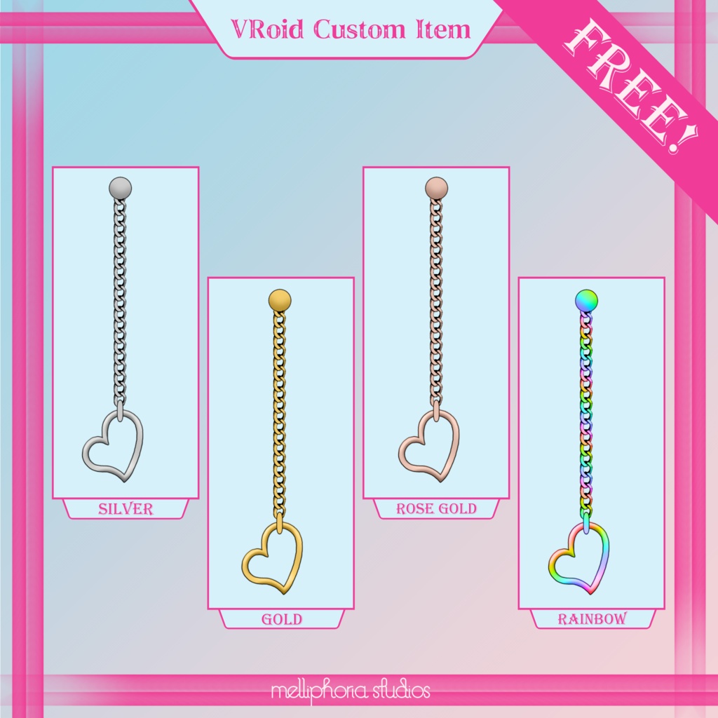 Heart Shaped Earrings [VRoid]