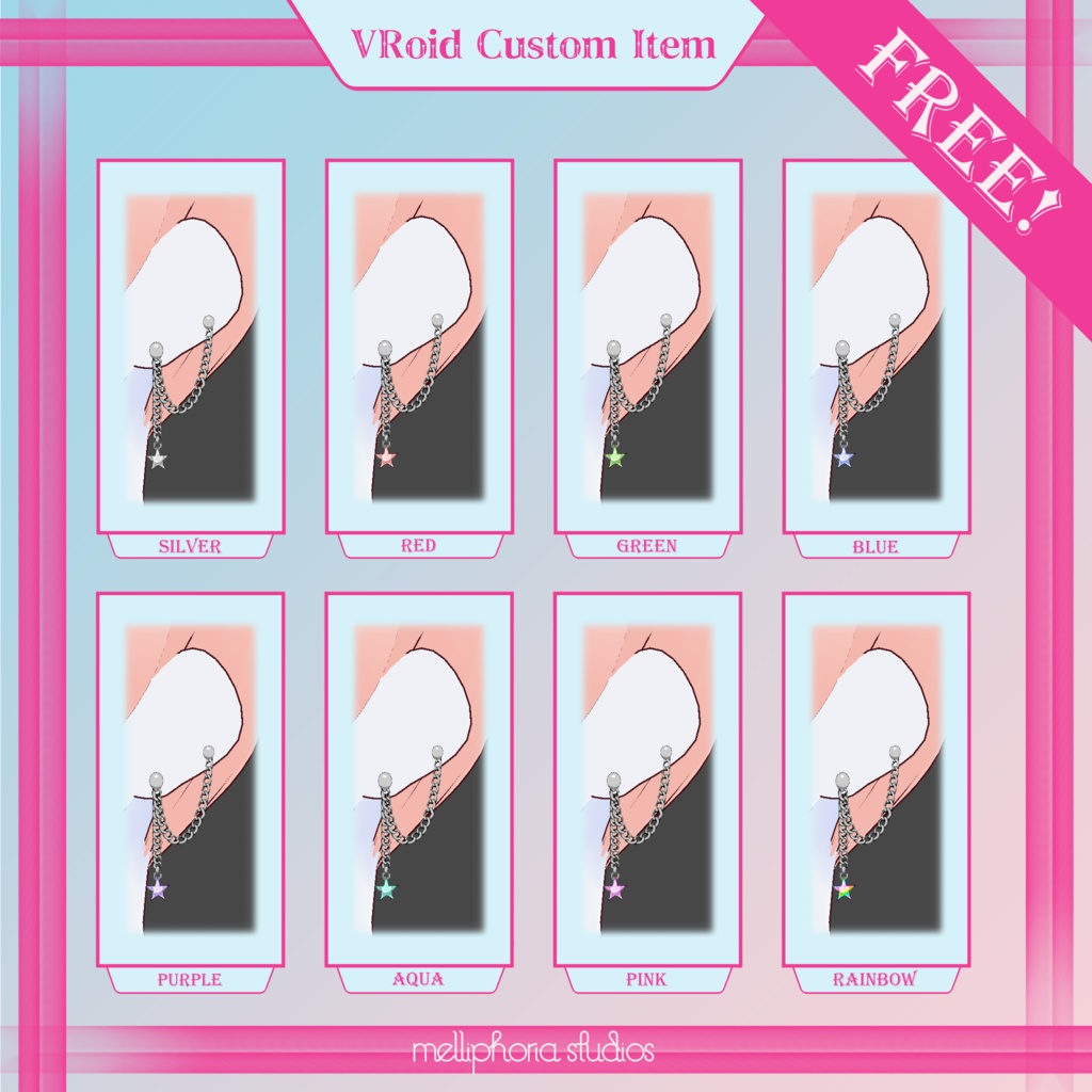 Star Cuff Earrings [VRoid]