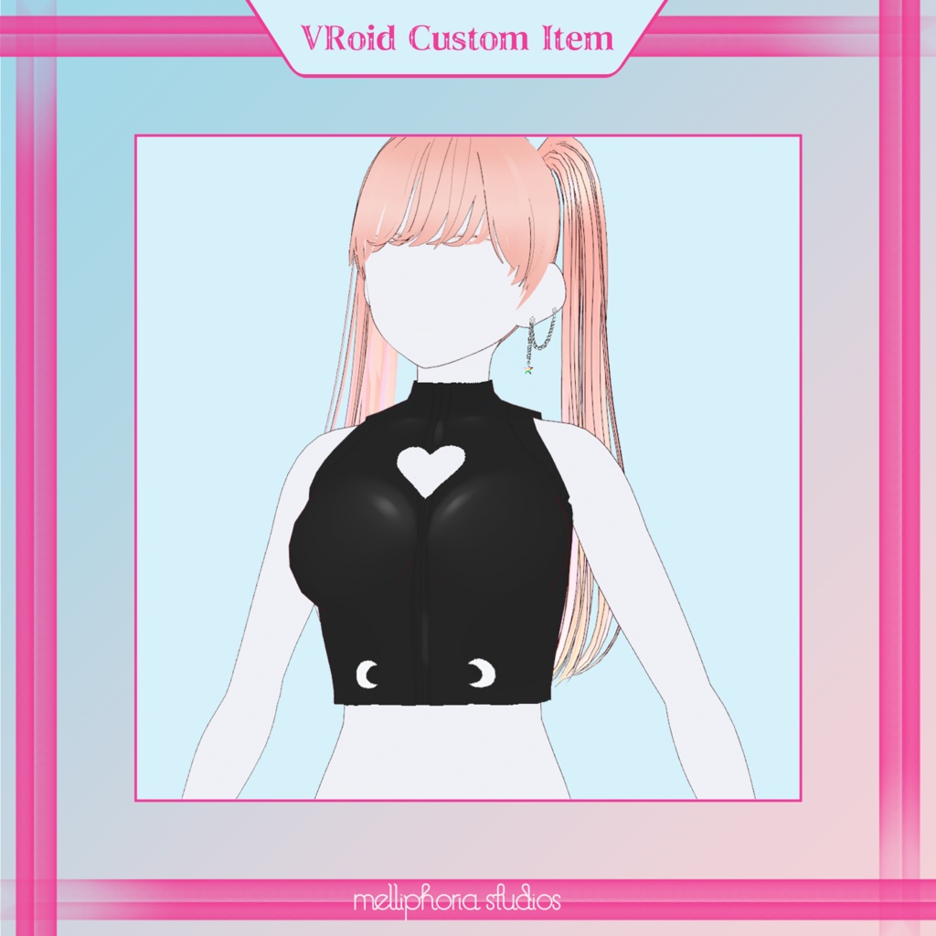 Heart Cutout Tank with Moon [VRoid]