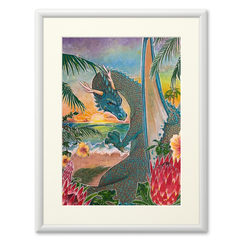 竜の翼休め/Dragon’s wings rest 複製画