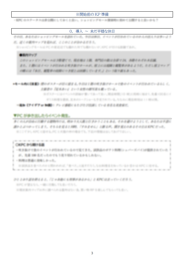 CoC6版『悪食、過食、暴食、愛食』