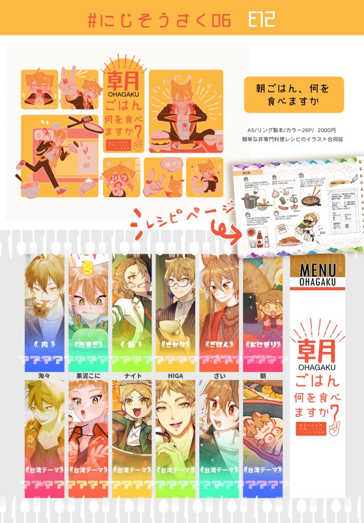 【イラスト合同誌】朝ごはん、何を食べますか