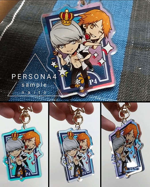 虹アクキー(P4主花主)