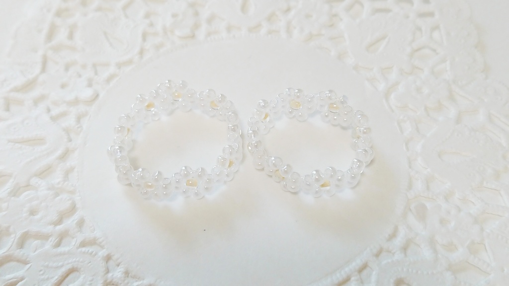 お花リングセット(白)