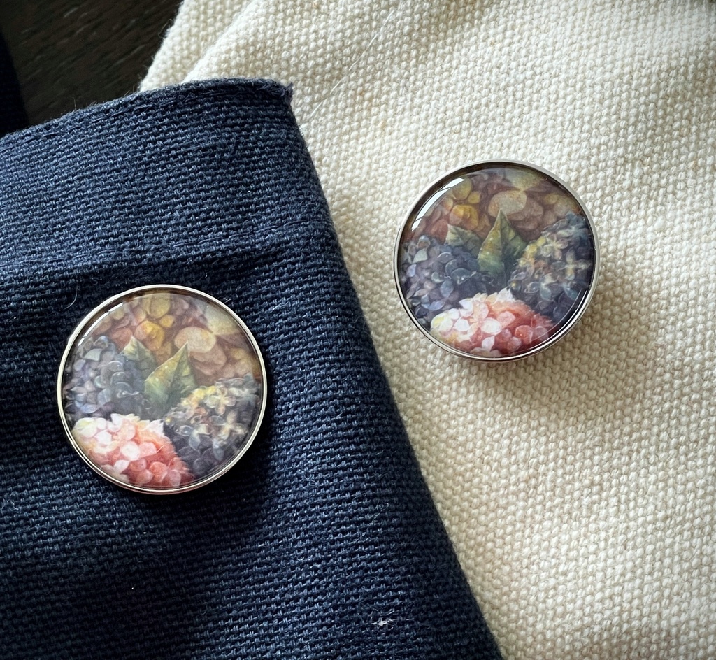 夕暮れのアジサイ