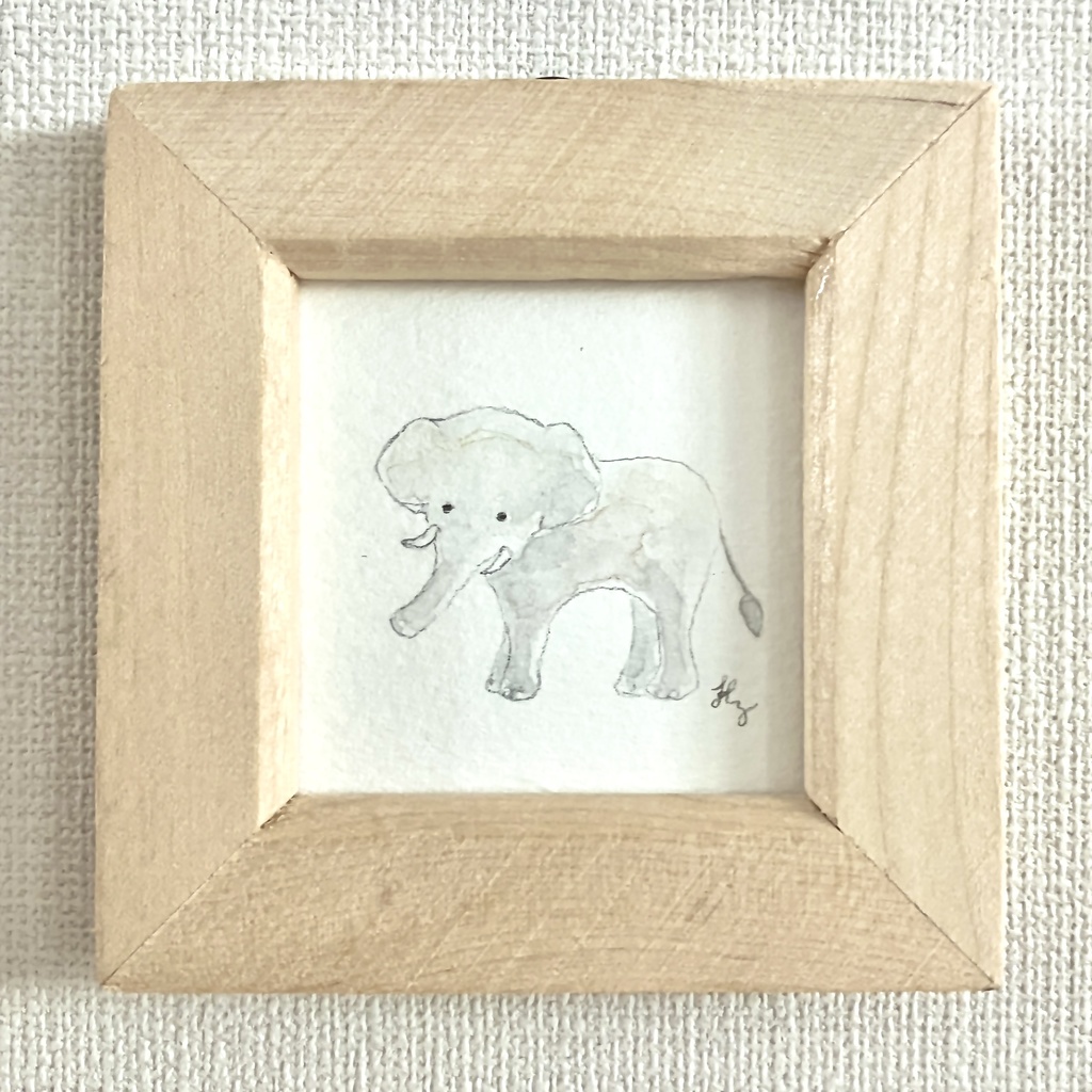【額装水彩原画】【ミニ原画】Animals Illustration