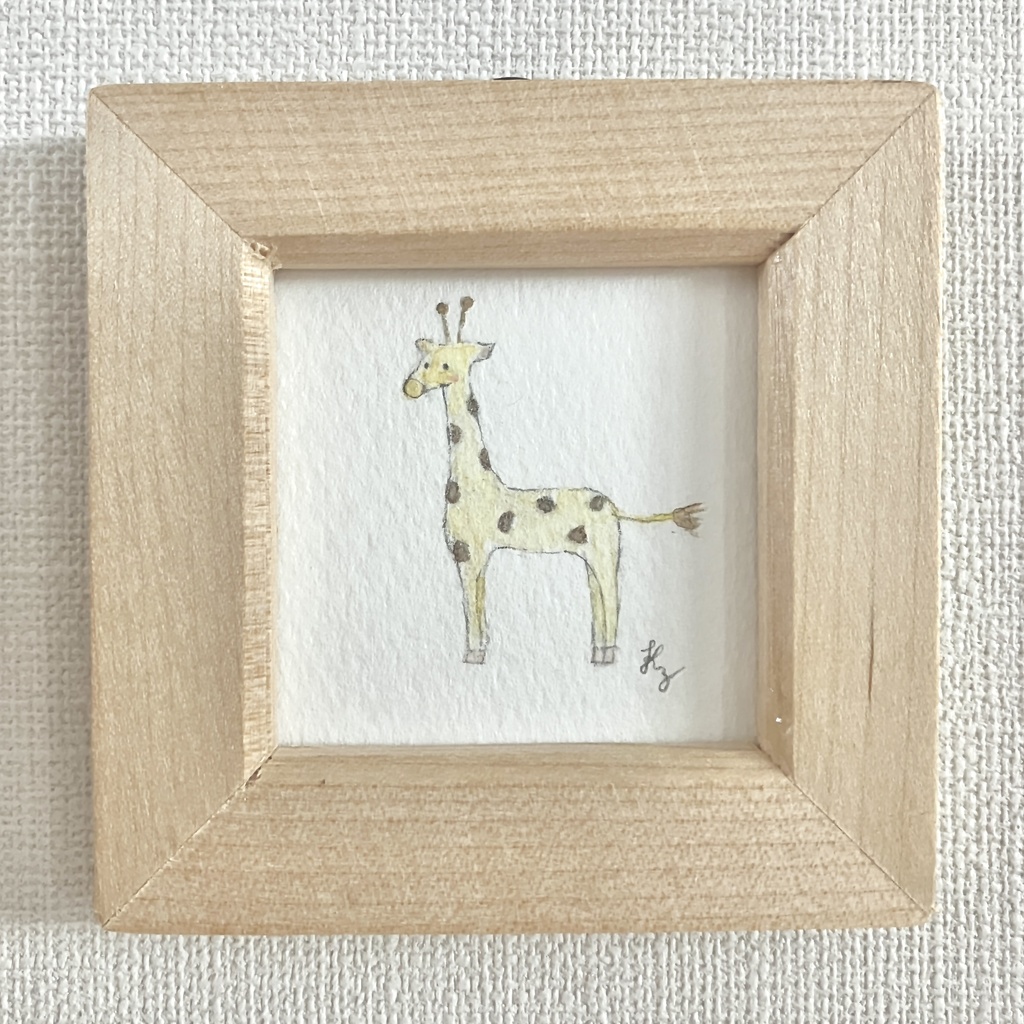 【額装水彩原画】【ミニ原画】Animals Illustration