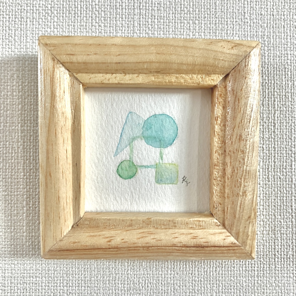 【額装水彩原画】Colors and Shapes