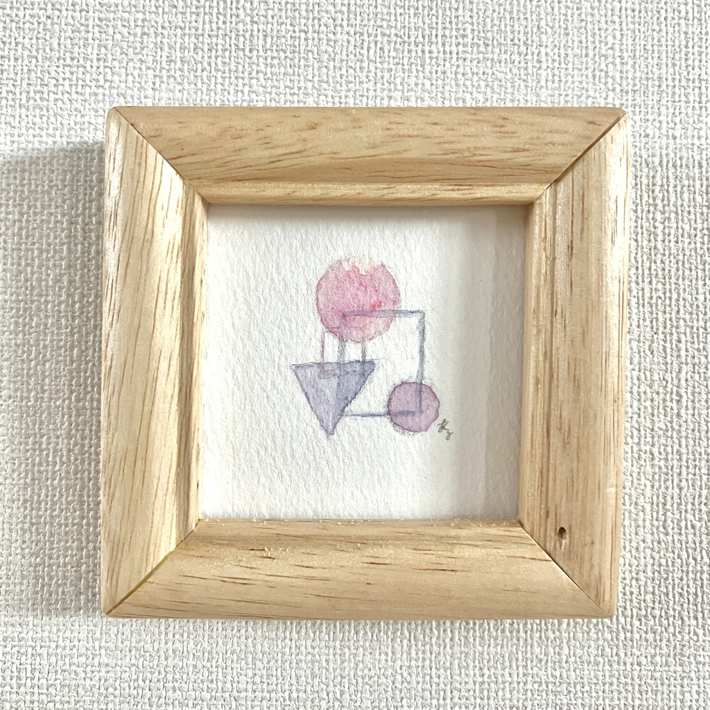 【額装水彩原画】Colors and Shapes
