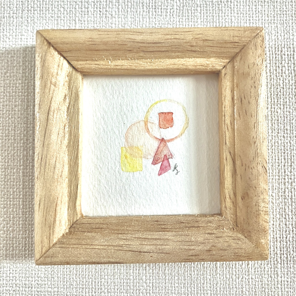 【額装水彩原画】Colors and Shapes