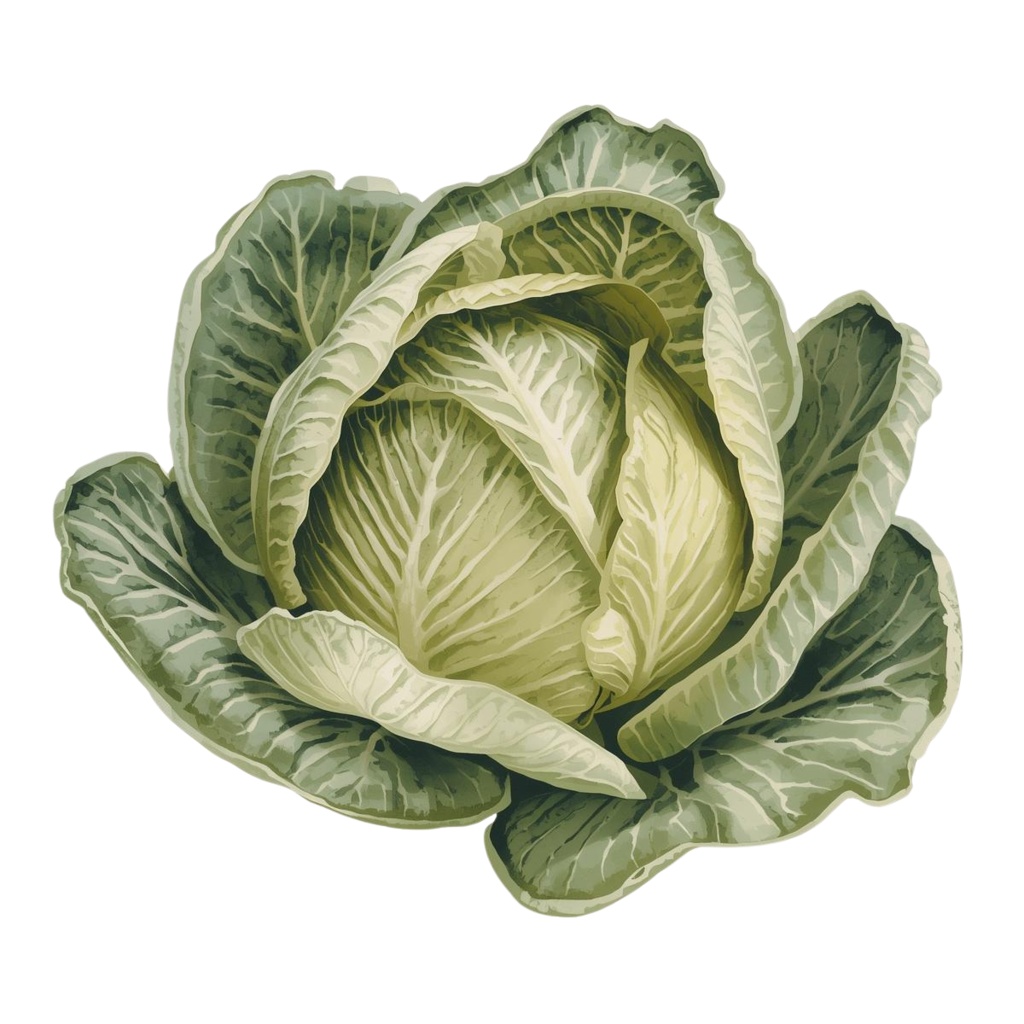 水彩画風アンティークなかわいい野菜シリーズクリップアート (PNG形式)