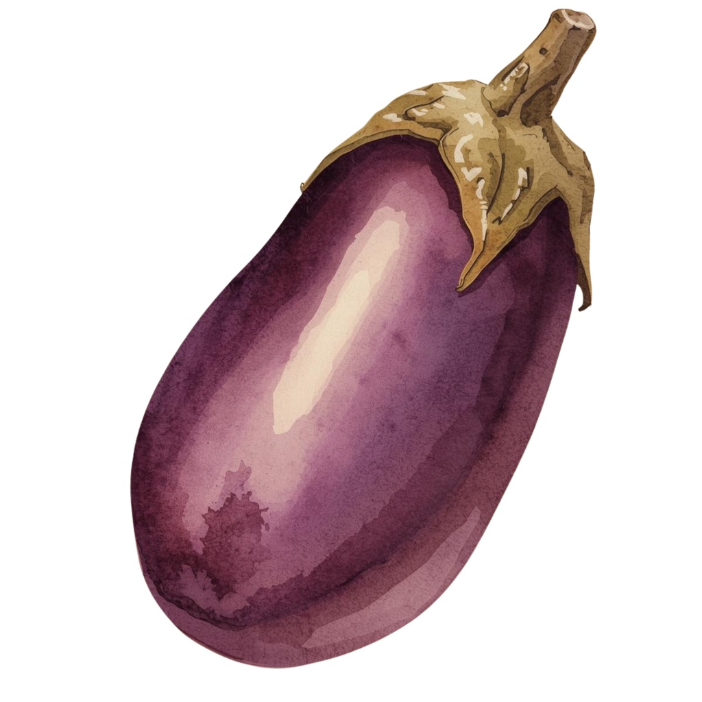 水彩画風アンティークなかわいい野菜シリーズクリップアート (PNG形式)