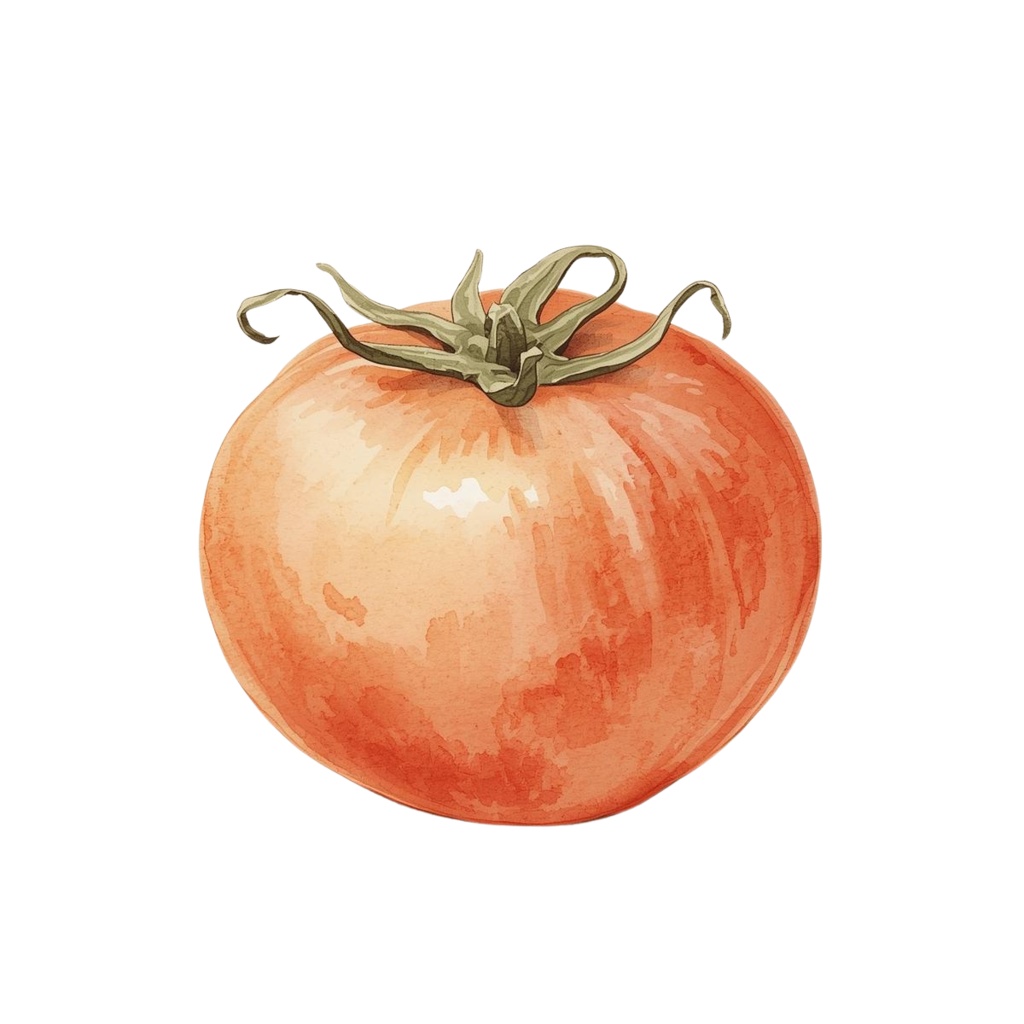 水彩画風アンティークなかわいい野菜シリーズクリップアート (PNG形式)