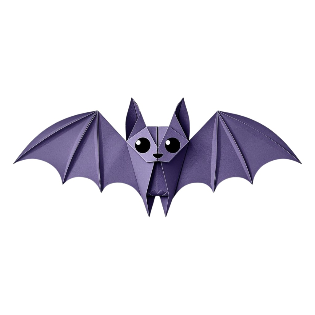 折り紙風かわいいハロウィン クリップアートセット(PNG形式)