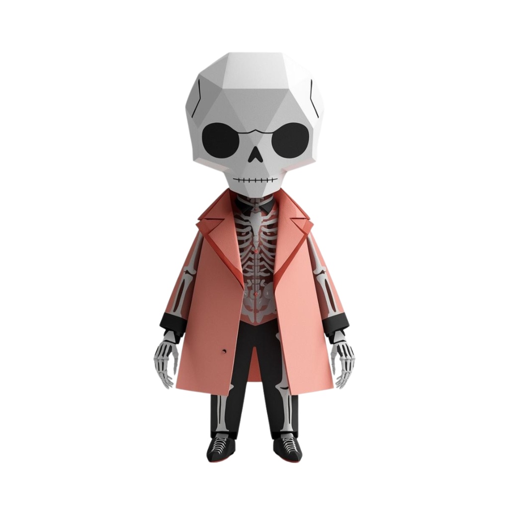 折り紙風かわいいハロウィン クリップアートセット(PNG形式)