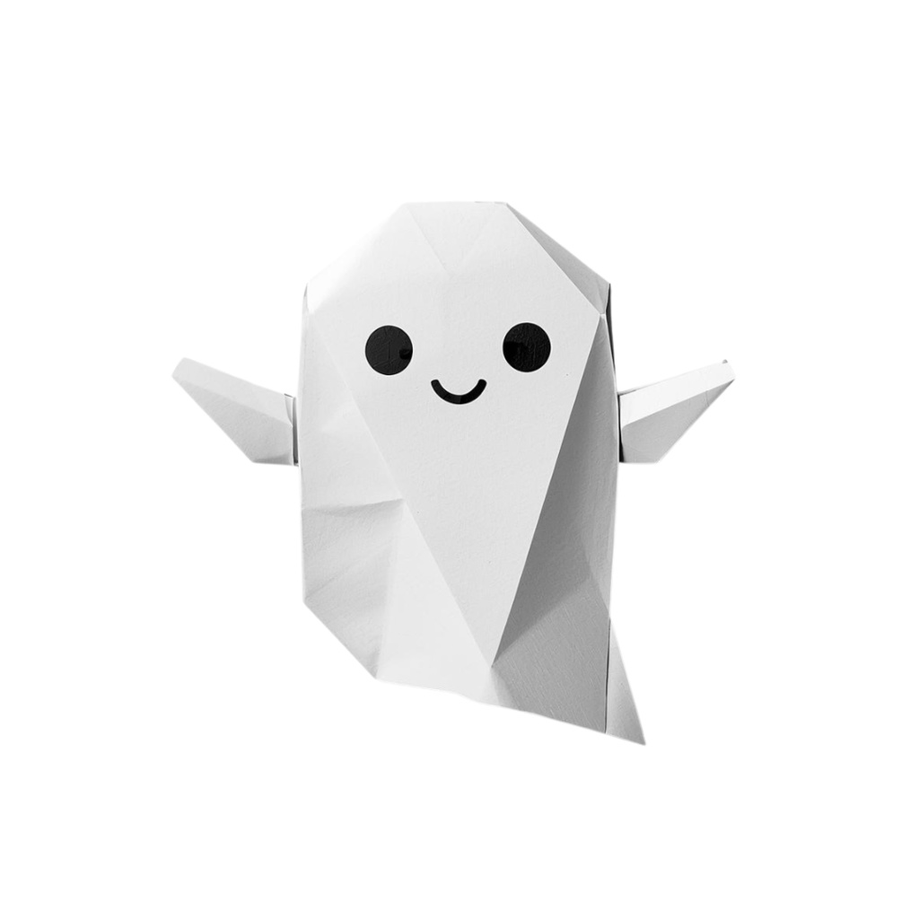 折り紙風かわいいハロウィン クリップアートセット(PNG形式)