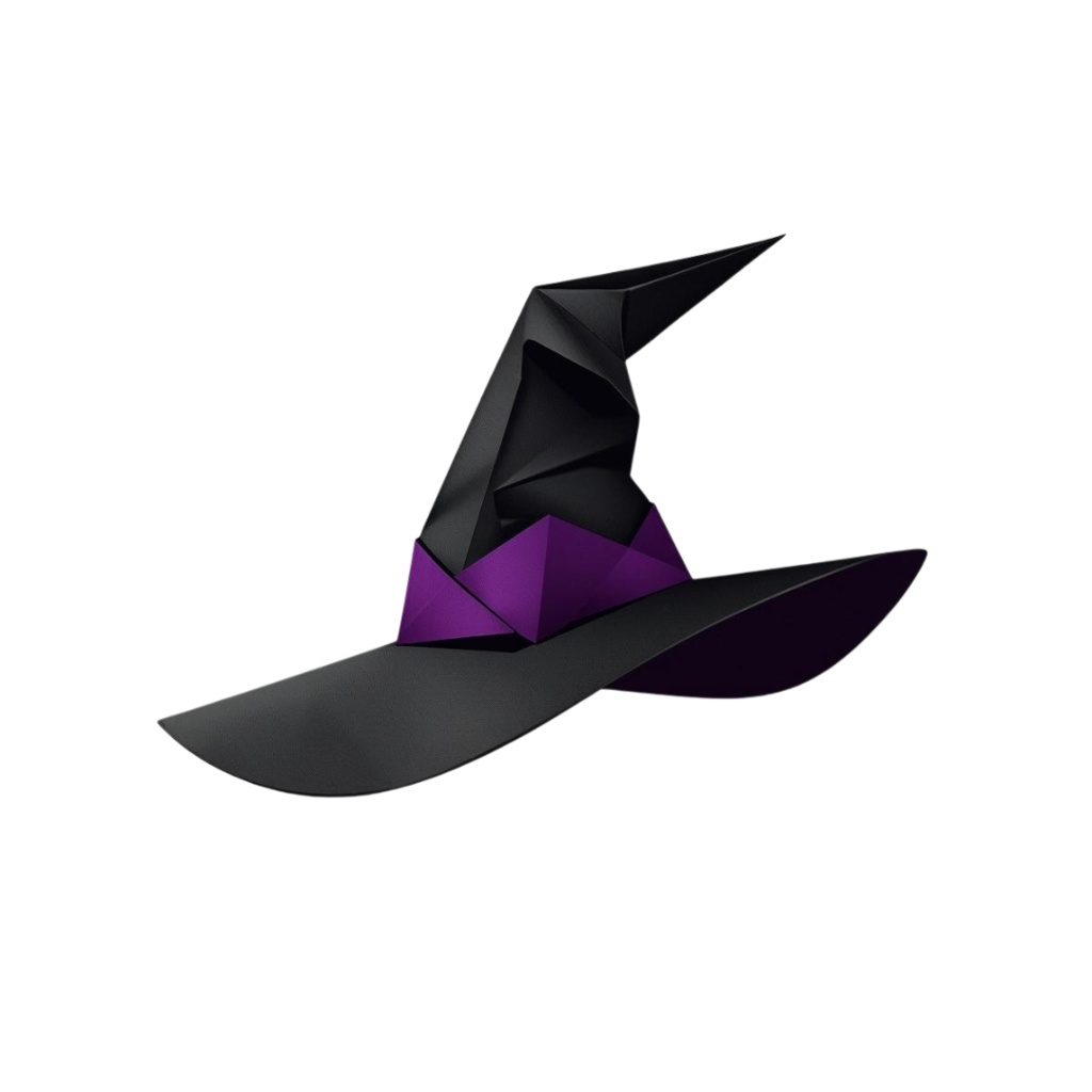 折り紙風かわいいハロウィン クリップアートセット(PNG形式)