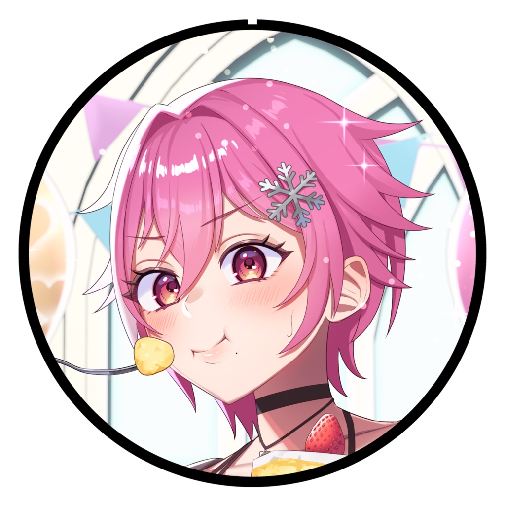 氷凝ゆき 缶バッチ 1周年記念