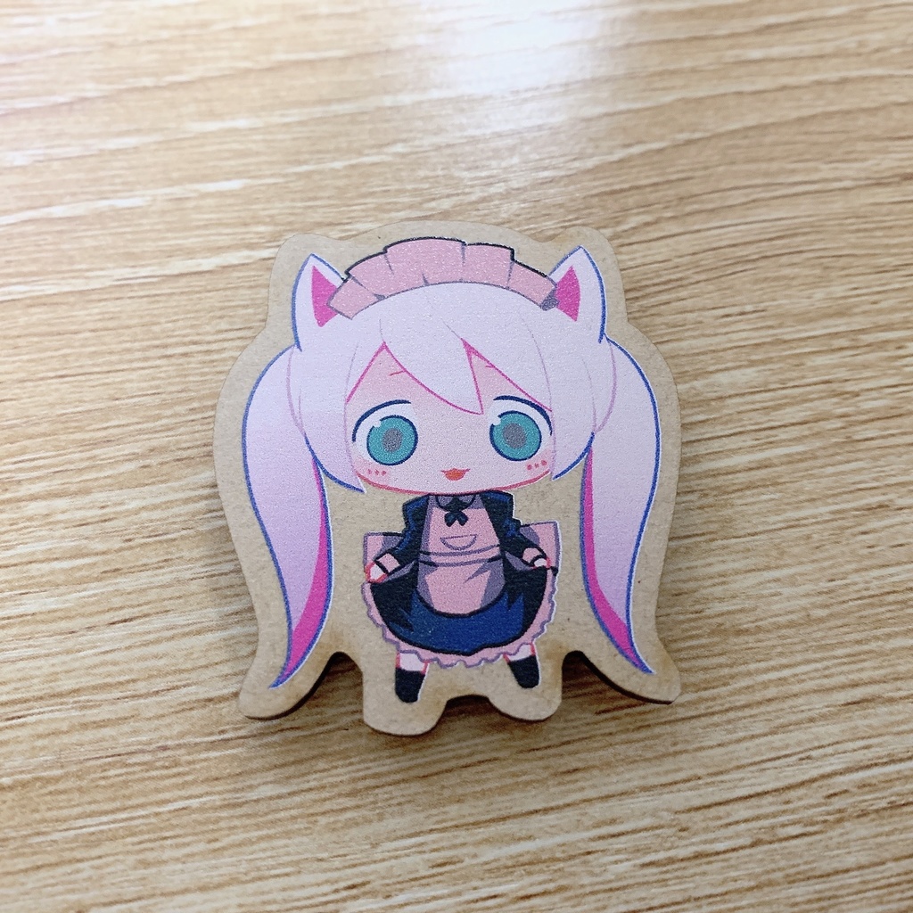 ケモミミメイド_ウッドバッジ