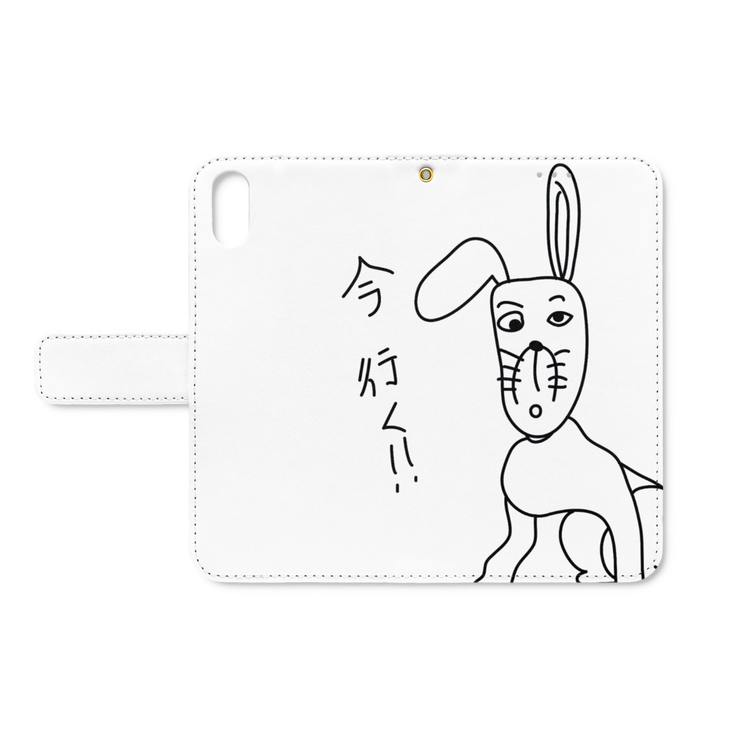 今行くウサギiPhoneカバー