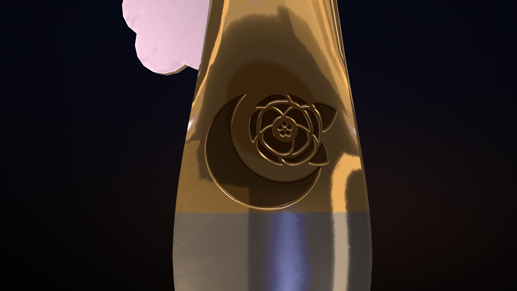 【VRChat】Plum Nib ― 万年筆のペン先モチーフ・梅のチャームのピアス / Fountain-Pen Nib Motif Earrings【MA/PC】