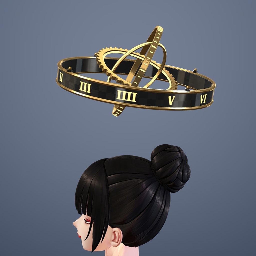 【VRChat】天球の輪 ― 輪が回って球を描くヘイロー / Armillary-style halo【MA/PC】