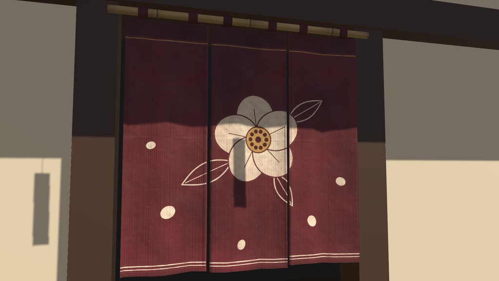 【VRChatワールド】大正ロマン風 暖簾と風鈴キット / Noren & Furin Kit【Udon】